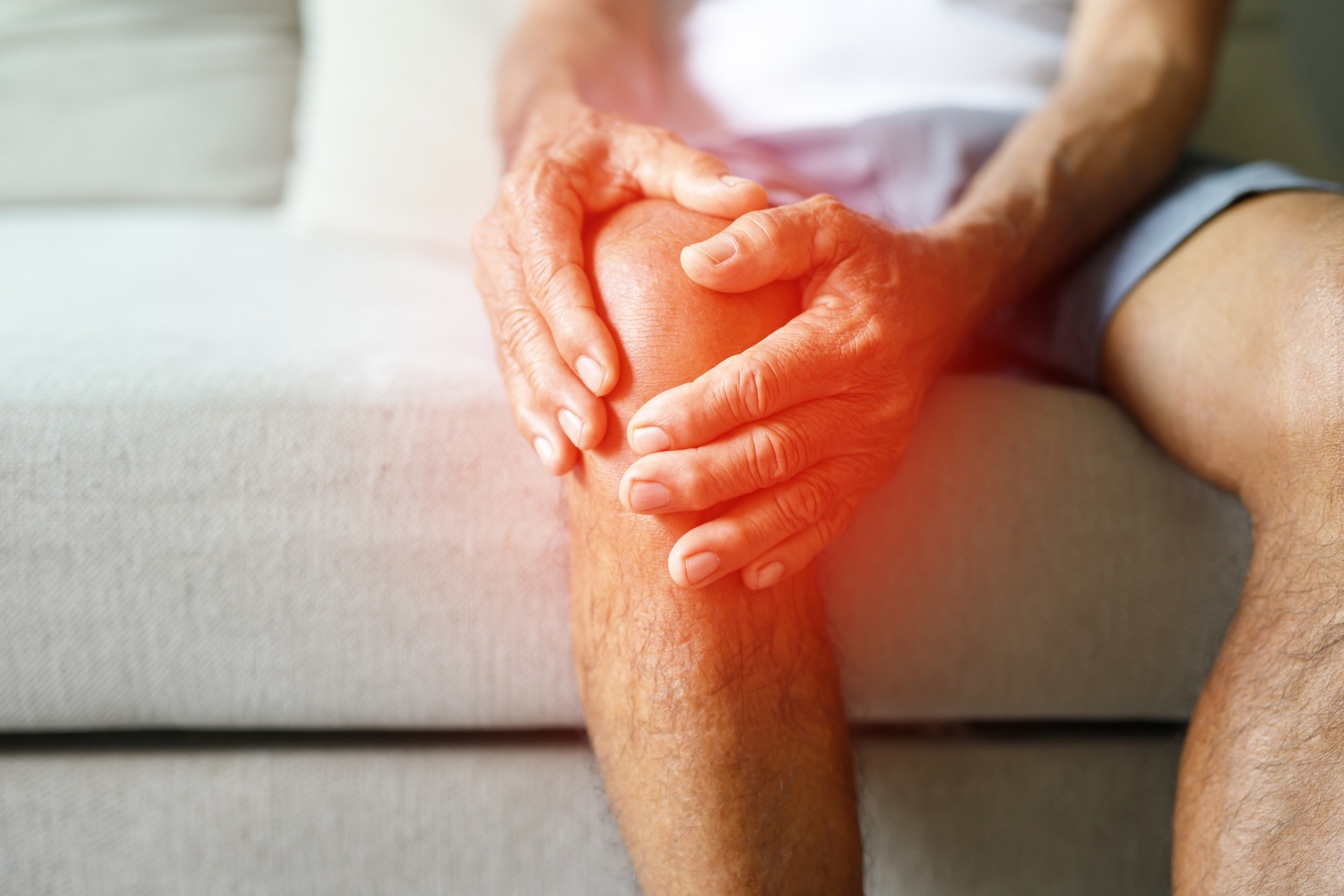 Osteoarthritis is more common in the elderly. Causes knee pain,